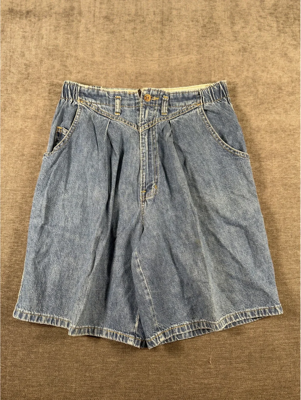 Vintage Concho Trader High-Waisted Denim Shorts Size 8